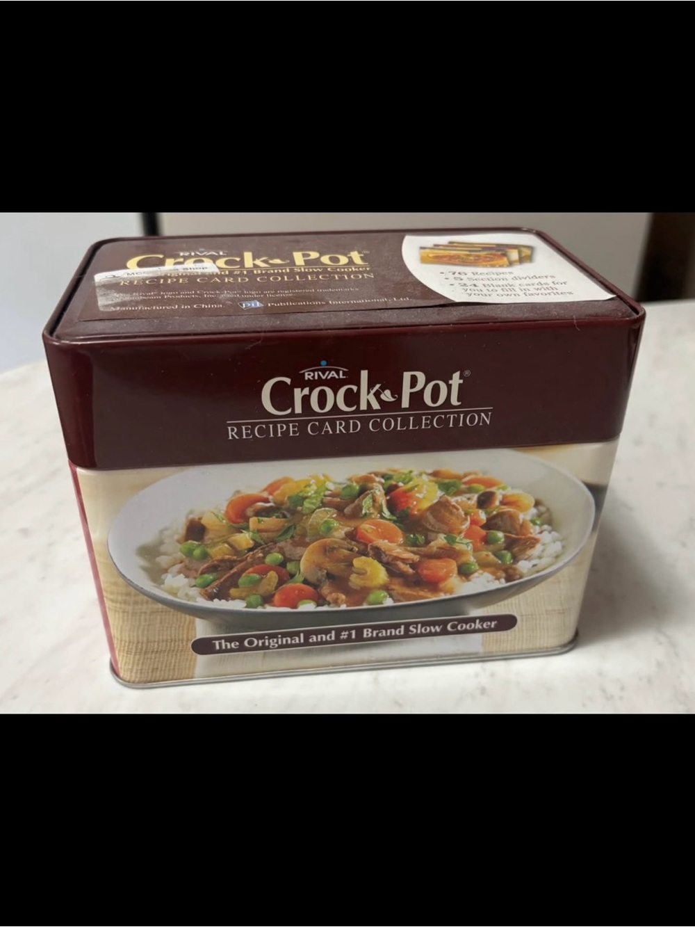 Crock-Pot Recipe Card Collection Tin Vintage